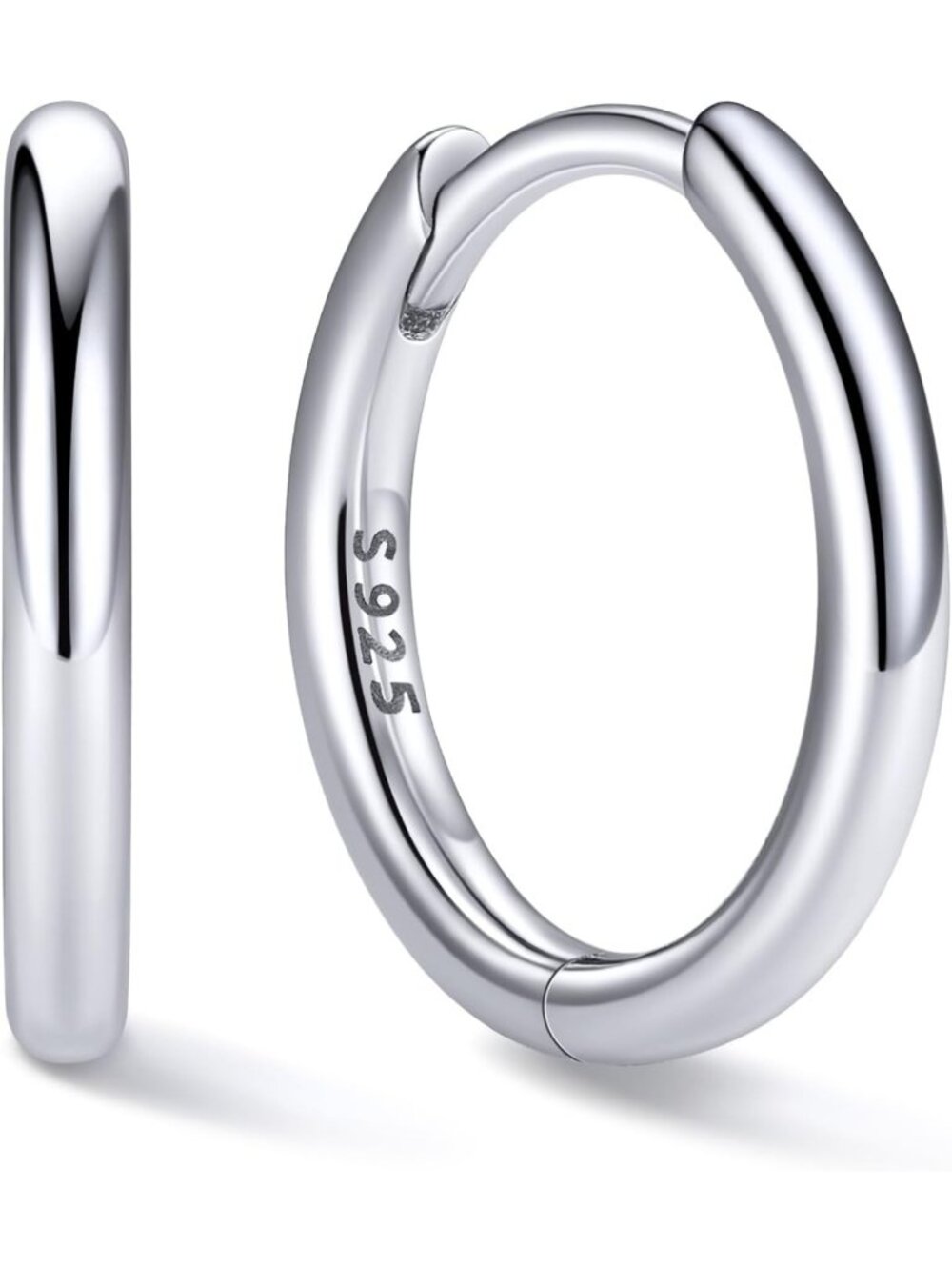 Stylish 925 Sterling Silver Small Hoop Earrings for Women, 8-20MM Chic Design